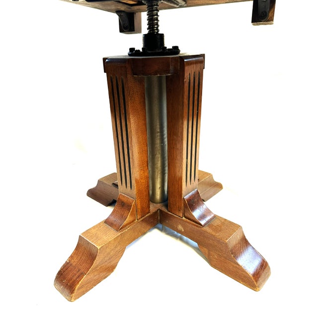 Wood Early 20th Century Prairie School W. D. Allison. Physicians Examination Chair For Sale - Image 7 of 11