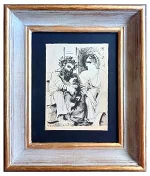 Pablo Picasso, The Family, Original Lithograph on Arches Paper, 1967