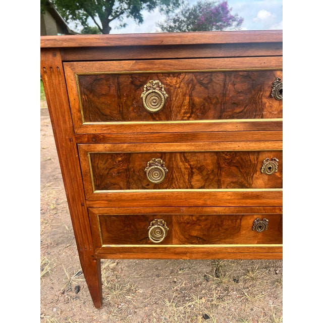French French 19th Century Louis XVI Walnut Chest of Drawers For Sale - Image 3 of 12