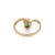 Handmade 14k Yellow Gold Natural Oval Emerald Diamond Bypass Ring Size 5 For Sale - Image 9 of 17