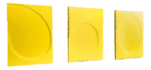 Wall Tiles in Yellow Wty#03 Sculptural Object by Caspi Ceramics Nl