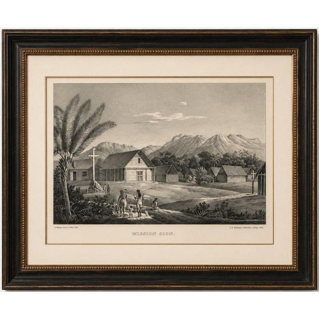 Title: Peru Mission Sion, 1834 South America Exploration Lithograph by Poeppig : A scarce and visually striking original...