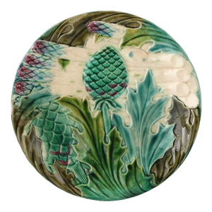 Majolica Artichoke & Asparagus Plate