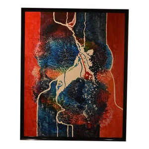 1960s Lois Byrne - 60s Original Abstract Painting, Framed