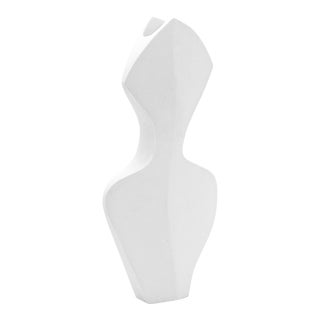 Modern Sculptural Vase in White Shagreen by R&y Augousti For Sale