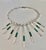Antonio Pineda Taxco Sterling Silver + Malachite Modernist Necklace, Mexico 1970s For Sale - Image 4 of 13