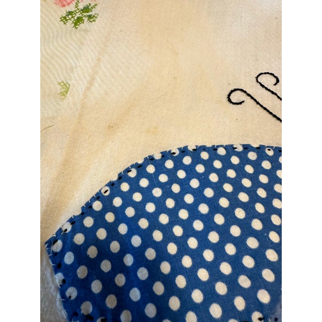 Vintage Butterfly Handmade Quilt For Sale - Image 10 of 12