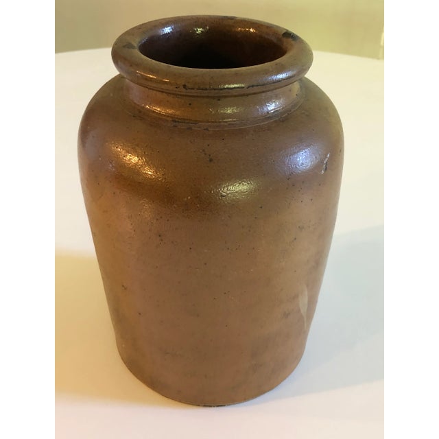 Vintage Rustic French Confit Pot Crock Jar Ceramic Pottery For Sale - Image 4 of 4