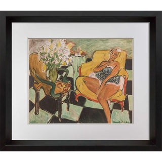 Abstract Henri Matisse Limited Signed “ Danseuse Assise.." Lithograph W/Frame For Sale