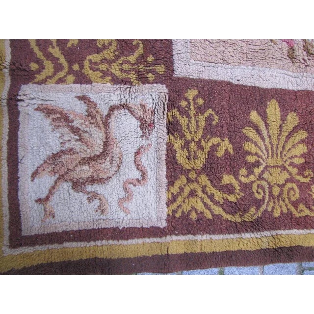 Very beautiful and wonderful 19th century French Savonnerie rug with nice and unusual geometrical design and light colors,...