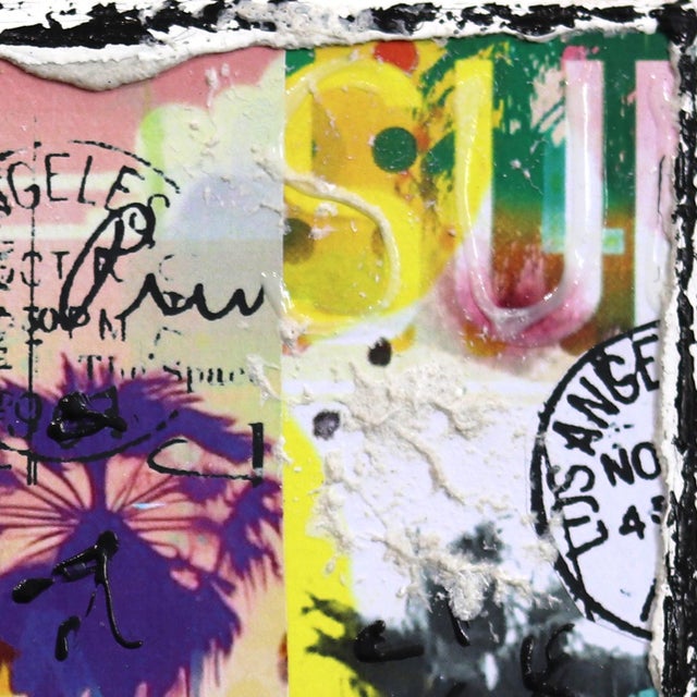 Hello West Hollywood - Original Mixed Media Pop Art Los Angeles Cityscape on Canvas by Marion Duschletta For Sale In Los Angeles - Image 6 of 9