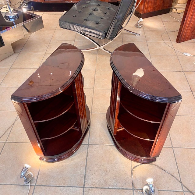 Small Art Deco Rosewood Bedside Tables, 1920s, Set of 2 For Sale - Image 4 of 6