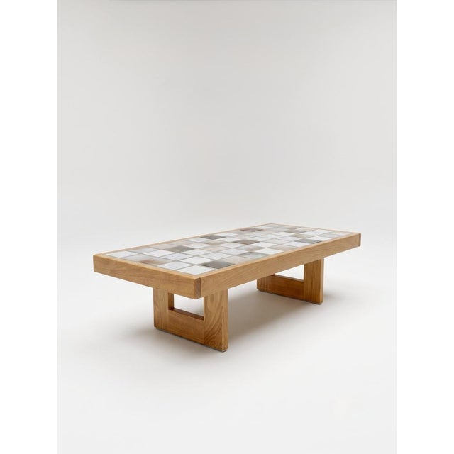 Brutalist Ceramic Coffee Table from Maison Regain, 1960 For Sale - Image 3 of 5