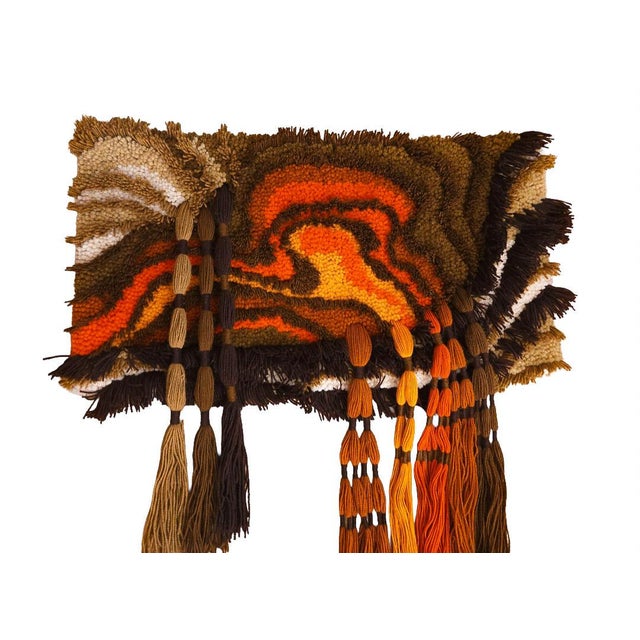 German Handmade Wall Tapestry in Wool, 1970s, in Flawless conditions. Designed 1970 to 1979 I have official proof of...