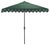 Dark Green Elegant Valance 7.5 Ft Square Umbrella, Hunter Green With White Trim For Sale - Image 8 of 8