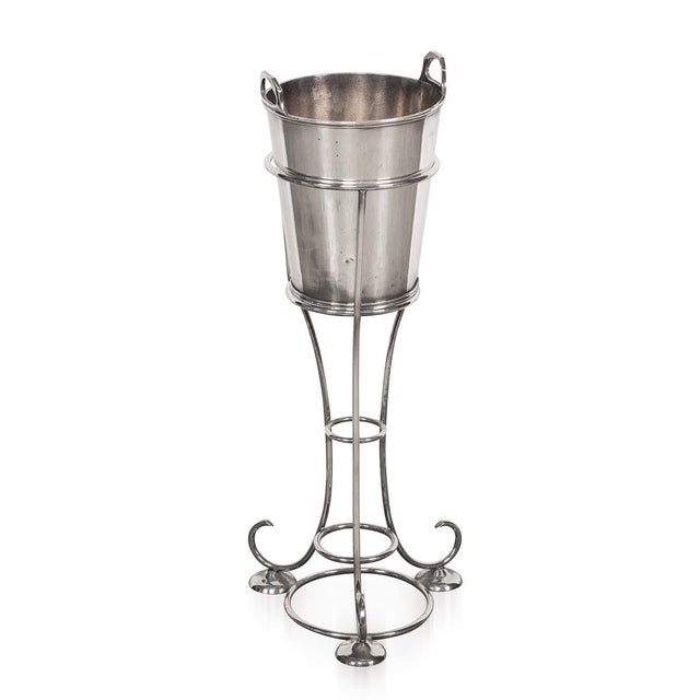 20th Century English Art Deco Ice Bucket on Stand, 1930, Set of 2 For Sale - Image 14 of 14