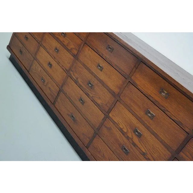 Wood Large Art Deco Dutch Oak Apothecary Cabinet, 1930s For Sale - Image 7 of 17