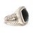 Stones: black onyx checkerboard cushion 14 mm diamond round brilliant cut Ring Size: 6.5 Rise Off Of Finger: 8 .6 mm...