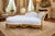 1970s Artisan Louis XVI Gold Beech White Leather Chaise-1 Pc For Sale - Image 9 of 9