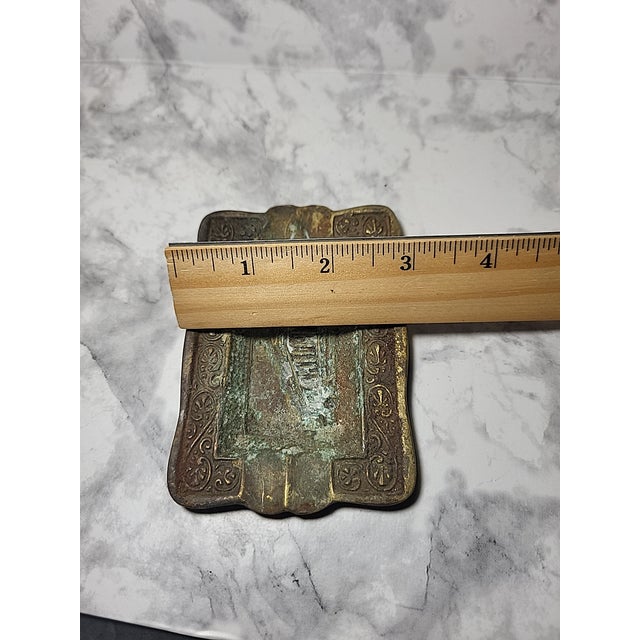 Brass Antique Brass Parthenon Ashtray Catchall For Sale - Image 8 of 9