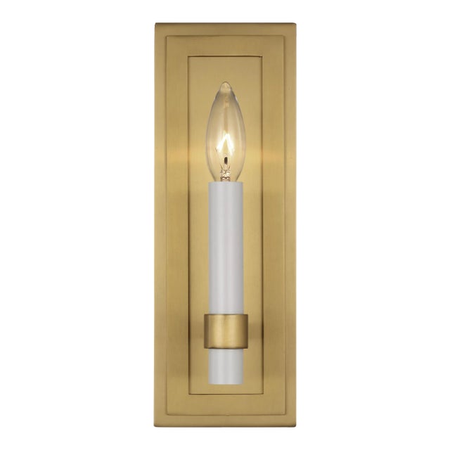Chapman & Myers by Visual Comfort Studio Marston Medium Wall Sconce, Burnished Brass For Sale