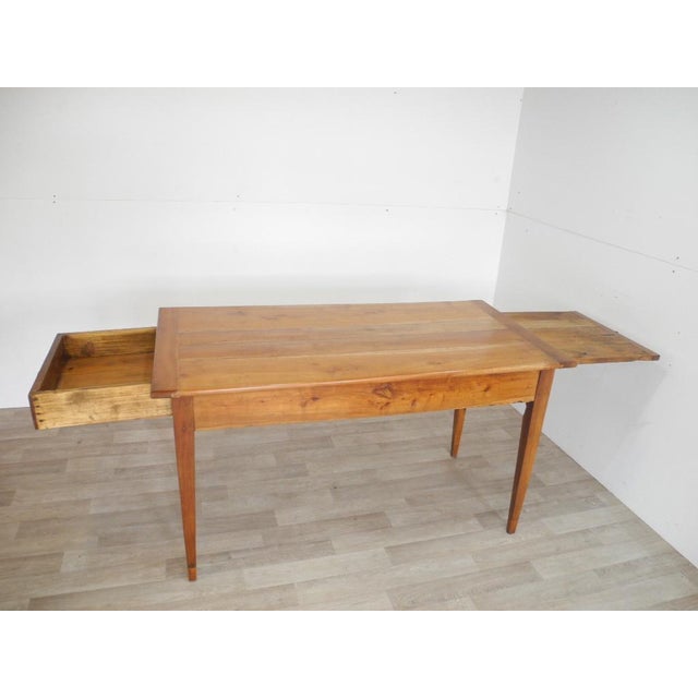 Antique Biedermeier Empire Table in Cherrywood, 1800s For Sale - Image 10 of 18