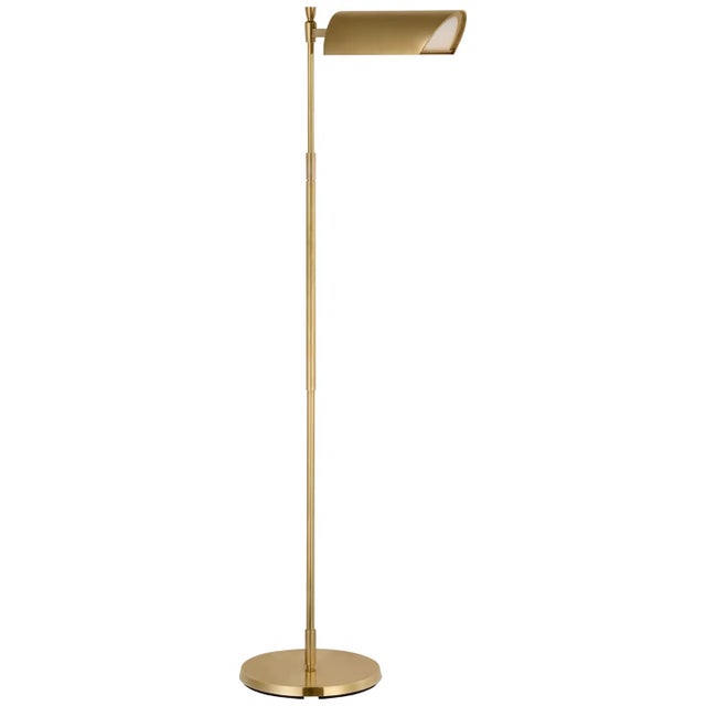 Thomas O'Brien by Visual Comfort Signature Bravo 48" Adjustable Pharmacy Floor Lamp in Hand-Rubbed Antique Brass For Sale