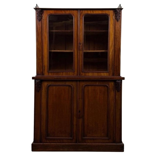 Antique Victorian Mahogany Bookcase, 1880 For Sale - Image 4 of 12