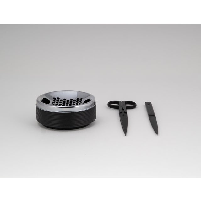 Bauhaus Vintage Minimalist Desk Set from Caimi Ashtray & Lerche Solingen Tools, 1990s, Set of 3 For Sale - Image 3 of 12