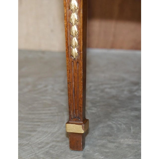 George Hepplewhite Style Hardwood Giltwood Armchair, 1900s For Sale - Image 10 of 18