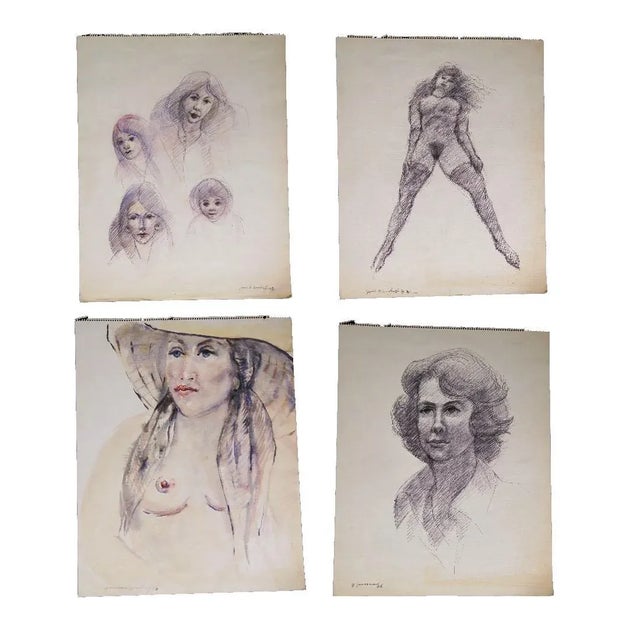 James W. Woodruff Lot of 17 James Woodruff Landscape, Abstract and Figurative Paintings 1930's to 1970's - 17 Pieces For Sale - Image 4 of 9