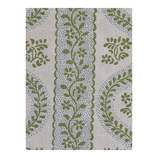 Sister Parrish Green Dolly Fabric 2 1/2 Yards For Sale