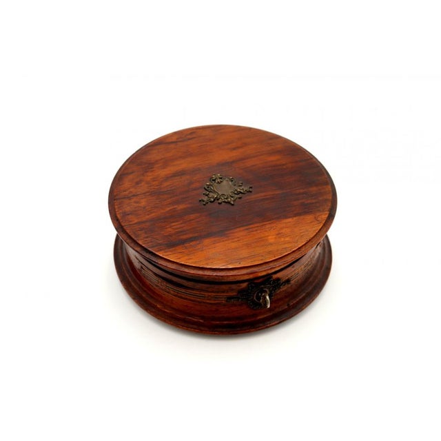 Wooden Jewelry Box with Silver Applications, in Good conditions.