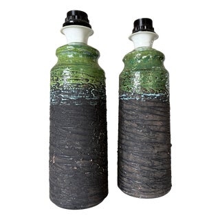 Swedish Ceramic Table Lamps from Tilgmans, 1960s, Set of 2 For Sale