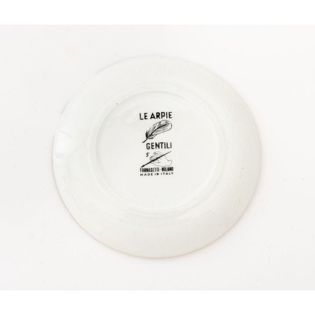 Fornasetti Le Arpie Gentili Porcelain Coasters, 8 For Sale - Image 9 of 10