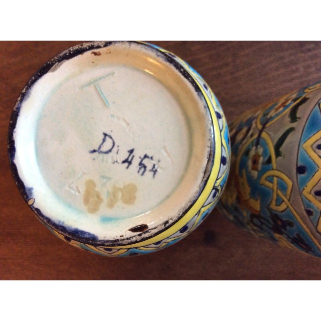 Late 19th Century 19th Century French Enameled Longwy Vases - a Pair For Sale - Image 5 of 12