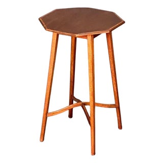 English Occasional or Side Table of Mahogany With Inlaid Octagonal Top For Sale
