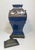 Neoclassical cobalt blue glaze porcelain body on bronze metal mount with bronze metal lid and handles vase or urn....