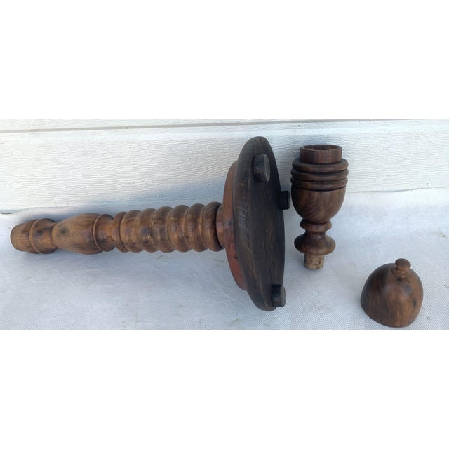 Wood Container on High Leg in Mahogany Wood, 1890s For Sale - Image 7 of 18