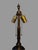 Early 20th Century Arts& Crafts Bradley & Hubbard Table Lamp Reverse Painted Ribbed 6 Panel Scenic Glass Shade For Sale - Image 9 of 12