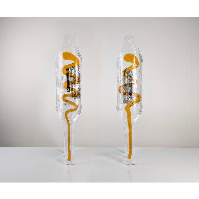 AVMazzega Murano Glass Sconces by Toni Zuccheri for Mazzega, Italy, 1970s, Set of 2 For Sale - Image 4 of 9
