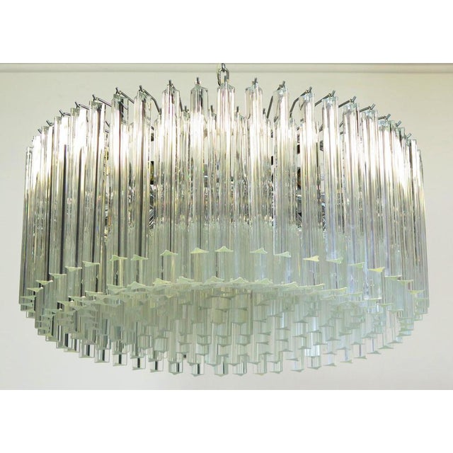 Mid-Century Italian Triedri Chandeliers in Murano Glass, Set of 2 For Sale - Image 13 of 18