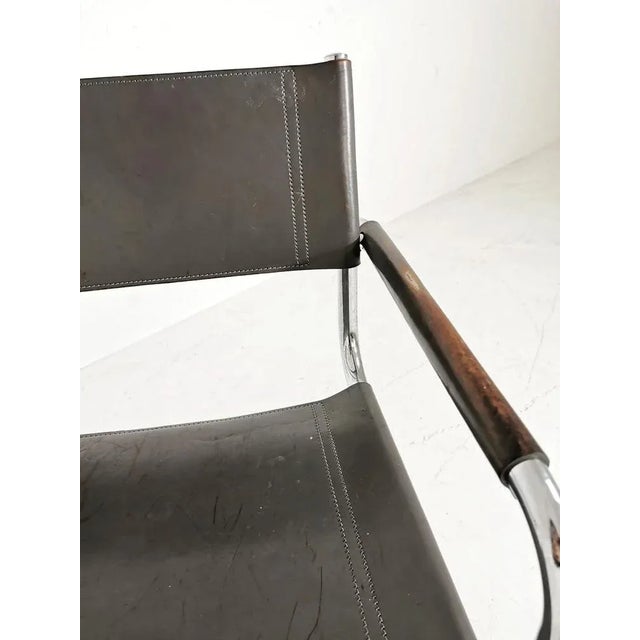Metal Bauhaus Grey Desk Chair by Mart Stam & Marcel Breuer for Fasem, 1980s For Sale - Image 7 of 11