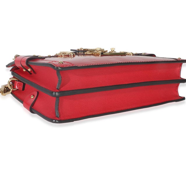 Cherry Monogram Vernis Trunk Clutch Bag For Sale In New York - Image 6 of 9