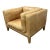 Contemporary Tan Leather Armchair For Sale