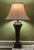 Brown 1980s Large Acanthus Leaf Table Lamp With Shade For Sale - Image 8 of 11