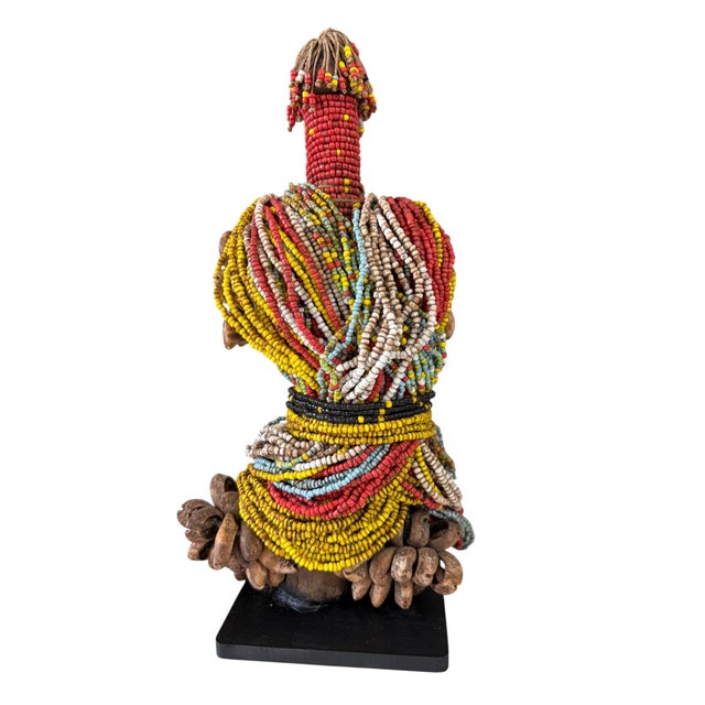 African Superb African Fertility Doll Cameroon 11" H W/Stand For Sale - Image 3 of 8