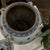 Large Blue & White Porcelain Dragon Temple Jar With Foo Dog Lid For Sale - Image 9 of 12