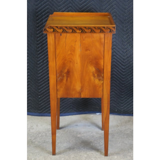 Wood Early 19th Century Antique German Biedermeier Cherry Pillar End Table For Sale - Image 7 of 12