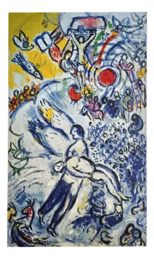 Marc Chagall, Creation of Man, Lithograph, 1986